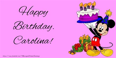 Happy Birthday Carolina 🎂 Animation And Cake Greetings Cards For
