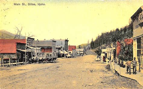 Main Street Of Stites Idaho Early 1900s Postcard From An Ebay