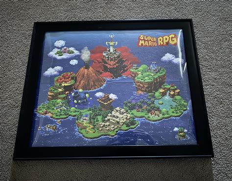 Super Mario Rpg World Map Framed Rmario