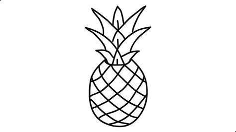 How To Draw A Pineapple Step By Step Very Easy And Fast Pineapple Easy