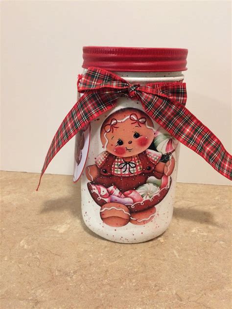 Christmas Candy Jarmason Jar Candychristmas Tmason Jar Etsy