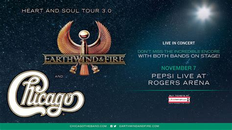 Chicago And Earth Wind And Fire Heart And Soul Tour 30 Rogers Arena