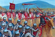 Roman legions in battle, during the Roman Civil War | Ancient warfare ...