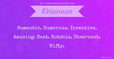 The Hidden Meaning Of The Name Rhiannon Namious