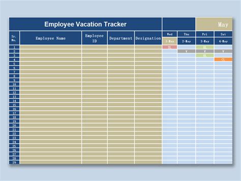 Employee Vacation Tracker Excel Template Collection Vrogue