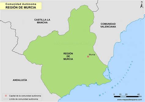 Mapa De Murcia Provincia Municipios Turístico Y Carreteras De