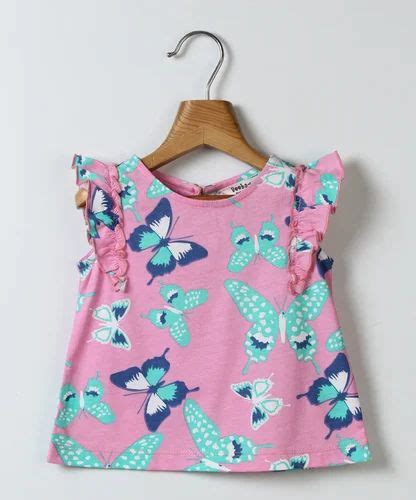 Pink Butterfly Print Top At Rs 495piece Girls Blouses Tops And T