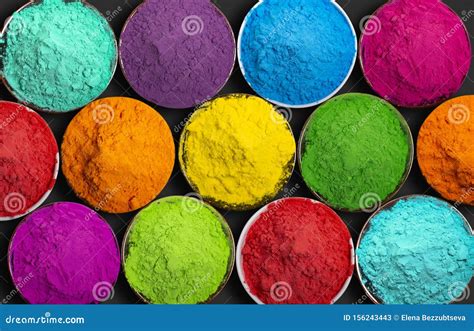 Colorful Powder Paints For Indian Holi Festival Stock Image Image Of