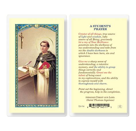 Students Prayer Laminated Holy Card 25 Pack Buy Religious Catholic