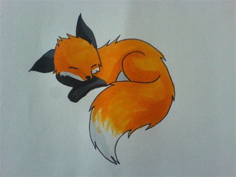 How To Draw A Cute Fox At Drawing Tutorials