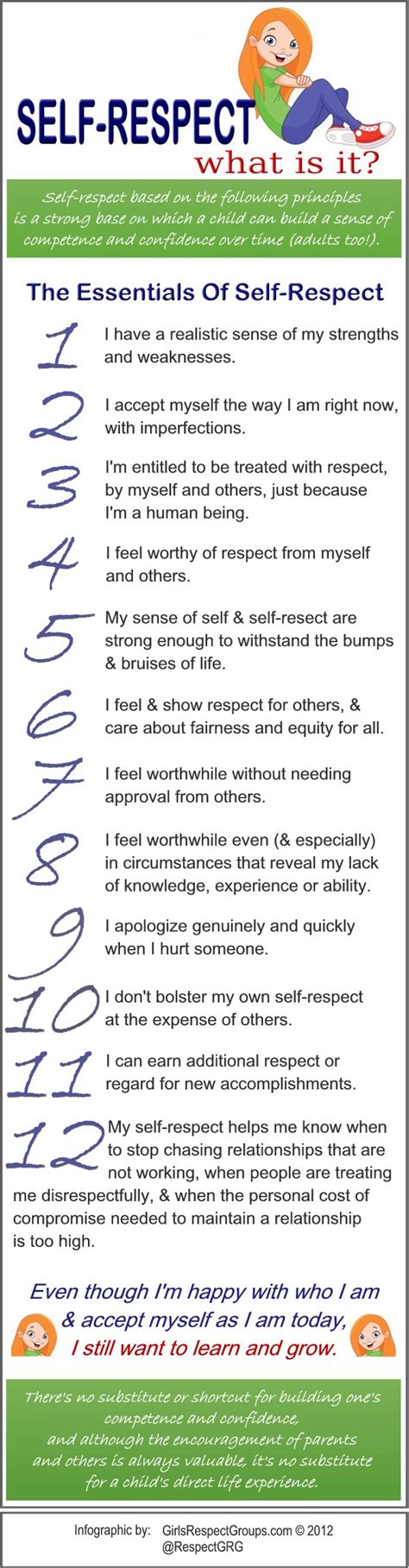 Self Respect What Is It Infographic Girls Respect Groups