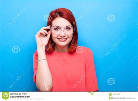 red hair girl with nerd glasses telegraph