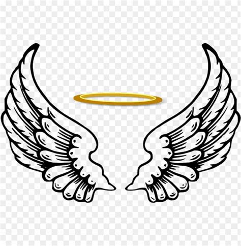 Angel Wings With Halo Angel Halo Wing Png Transparent With Clear