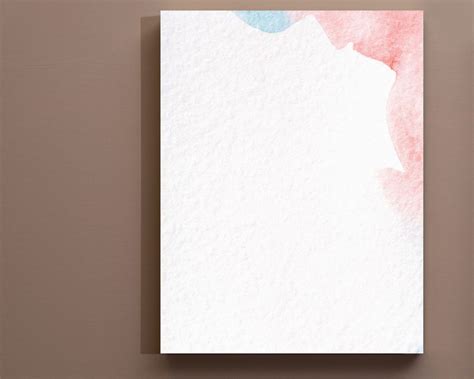 Watercolor Printable Stationery Pdf Paper Size 85x11 217 Etsy