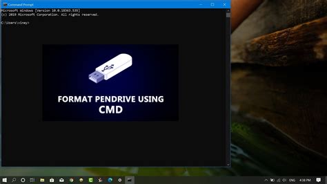 How To Format Usb Flash Drivependrive In Command Prompt Cmd Youtube