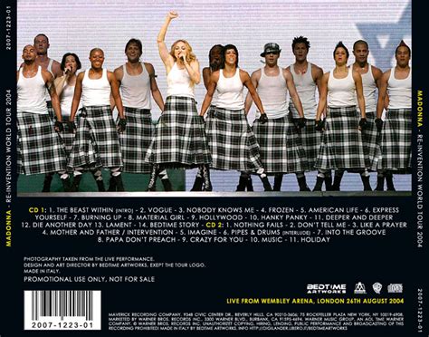Madonna Fanmade Covers Reinvention Tour London August 26th 2004