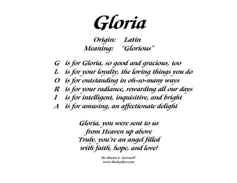 Meaning Of Gloria Lindseyboo