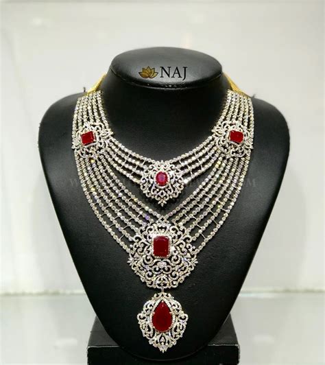 Bold Bridal Diamond Necklace From Naj Jewellery South India Jewels