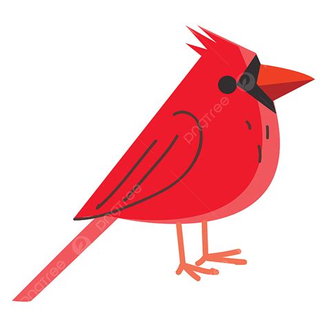 Cute Red Bird Clipart Transparent Png Hd A Red Bird Vector Or Color