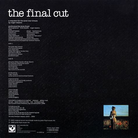 Pink Floyd Ilustrado The Final Cut Cd Eu · Oh By The Way · Box Set