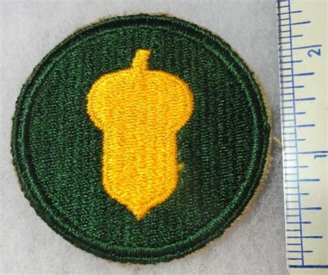 87th Infantry Division Shoulder Patch Golden Acorn Original Wwii