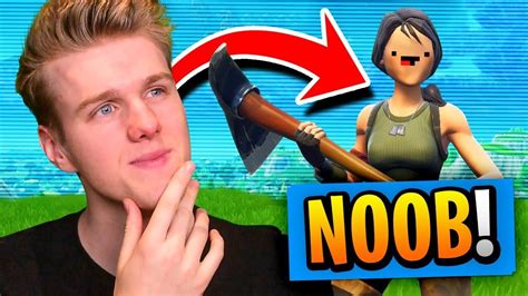 Pretending To Be A Noob In Fortnite Battle Royale Youtube