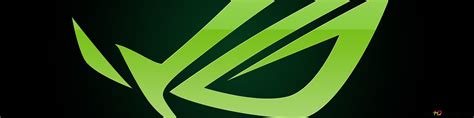 Asus Rog Republic Of Gamers Neon Glowing Green Logo 4k Wallpaper