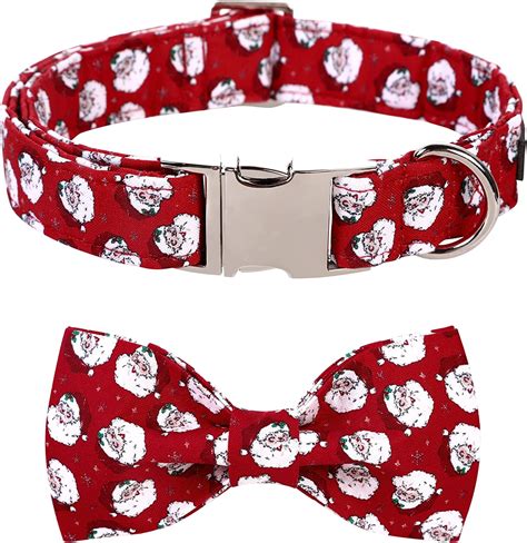 Lionet Paws Dog Collar With Bowtie Christmas Bowtie For Dogs