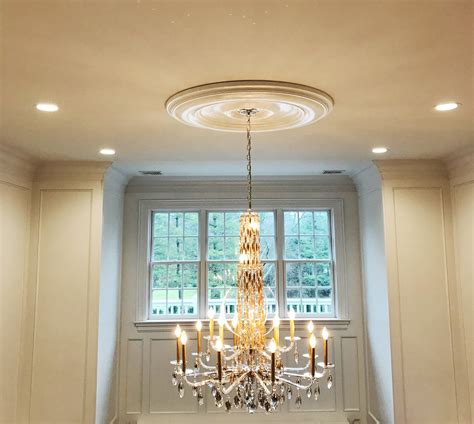 Join the trend, find the perfect medallion from the largest selection of styles and sizes anywhere. Ekena Millwork Classic Ceiling Medallion on High Ceiling ...