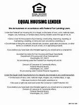 Images of Equal Housing Lender Poster