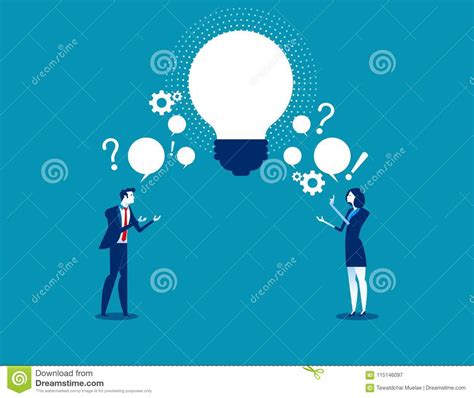 Business Person Exchanging Question And Idea Concept Business V Stock