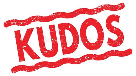 Kudos Text On Red Lines Stamp Sign Stock Illustration Illustration Of