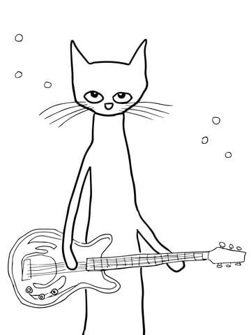 This famous series is loved by almost all the kids. Pete the Cat coloring page | Free Printable Coloring Pages