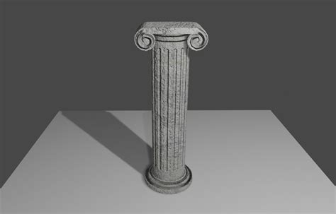 Roman Column Jonic Style Low Poly Coluna 3d Asset