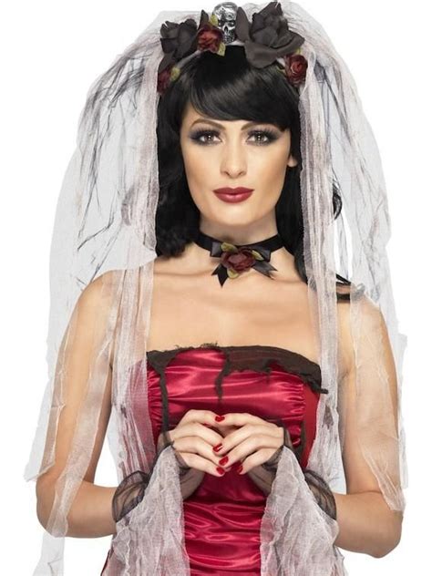 Gothic Bride Kit Gothic Bride Womens Fancy Dress Halloween Fancy Dress