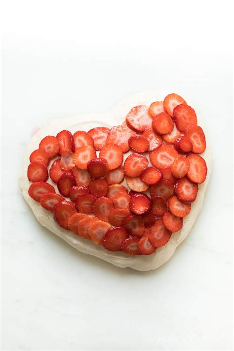 This Light And Beautiful Heart Shaped Strawberries And Meringue Recipe