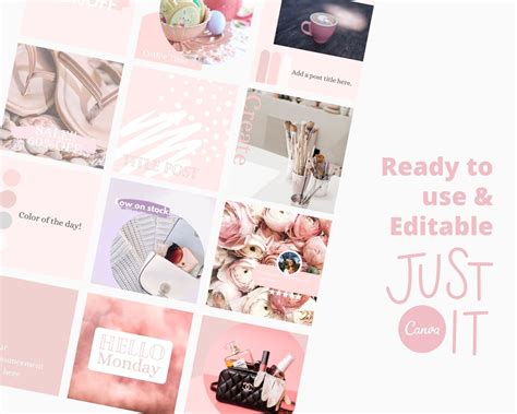 75 Instagram Post Template For Canva Notification And Etsy