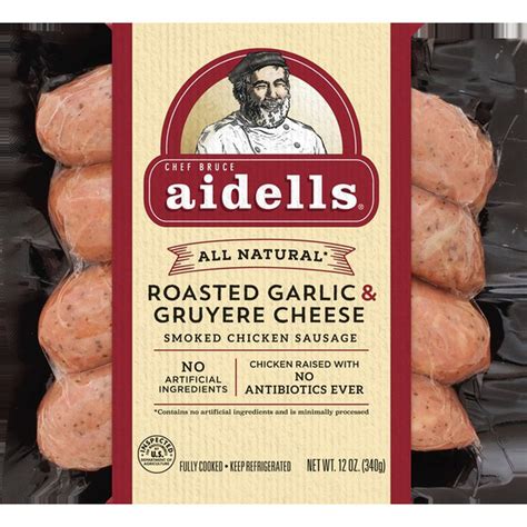 Aidells Smoked Chicken Sausage Roasted Garlic Gruyere Oz From Lunardis Markets Instacart