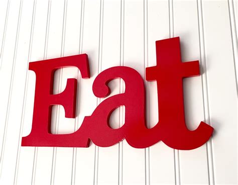 Eat Sign Eat Letters Farmhouse Decor Wood Letters
