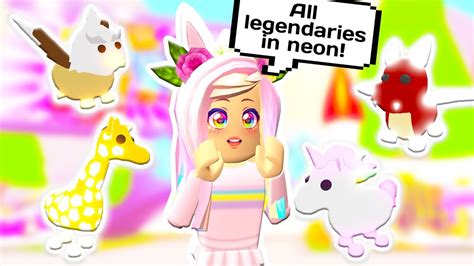 How To Get All Legendary Neon Pets Roblox Adopt Me Youtube