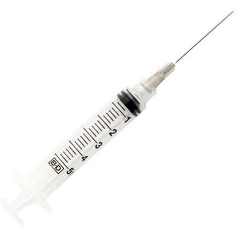 Bd Luer Lok 5 Ml Syringe With Needle 22 Gauge 1 Inch Pack Of 100