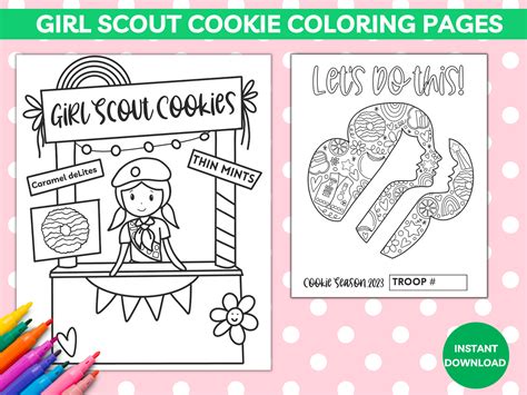 Girl Scout Coloring Page Printable Coloring Pages For Daisy Brownie