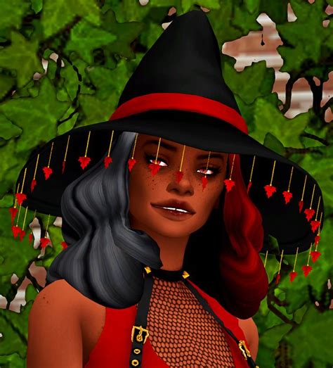 Leafy Witch Hat Divadoom Sims4 Cc Sims 4 Characters Sims 4 The Sims