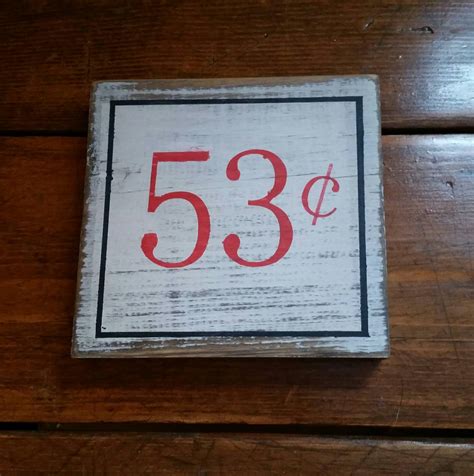 Vintage Grocery Store Price Sign Wooden Sign Small Size