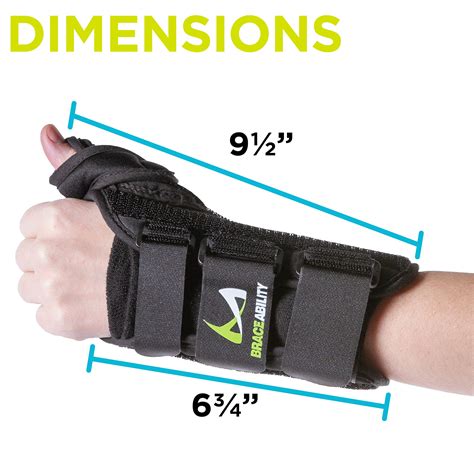 BraceAbility Thumb Wrist Spica Splint De Quervain S Tenosynovitis Long Stabilizer Brace For