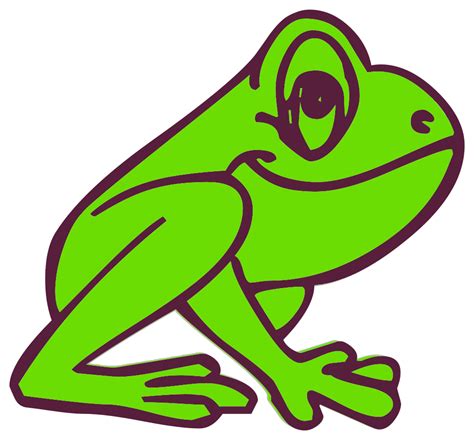 Onlinelabels Clip Art Cartoon Frog Profile