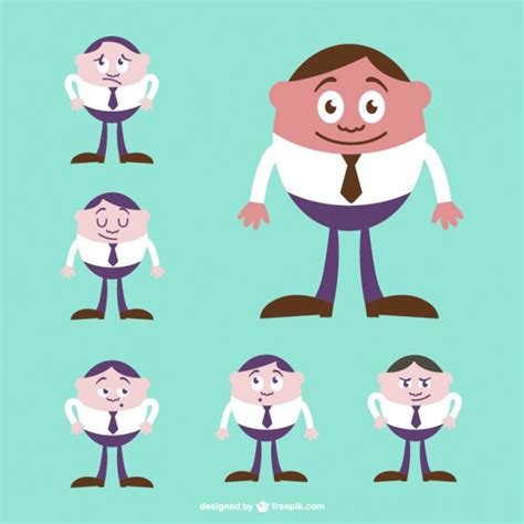 Cute Character Vector Businessman Vector Free Download