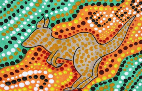 Kangaroo Aboriginal Dot Painting Inspired Atc By Van2010 On Deviantart