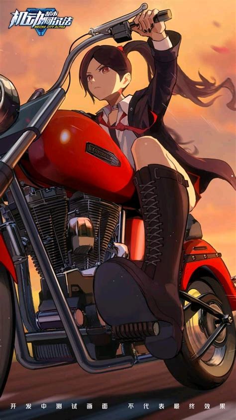 Girl Bike Smc Anime Mecha Hd Phone Wallpaper Peakpx
