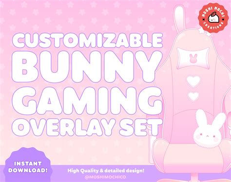 Bunny Stream Overlay Set For Twitch Vtuber Gaming Setup Etsy